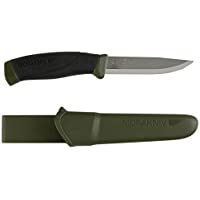 Mora FT10128 Cuchillo a Lama Fissa- Hoja de acero inoxidable- Mango de goma- Color Verde